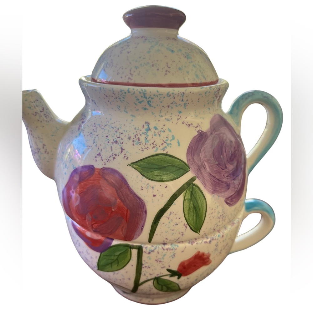 Personal teapot and tea cup